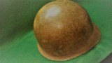 WW2 Helmet with Liner Frt seam Fixed Bale Chin Strap Lt Bar 327th Glider Inf Rgt - 9 of 16