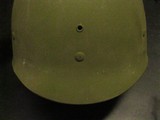 WW2 Helmet with Liner Frt seam Fixed Bale Chin Strap Lt Bar 327th Glider Inf Rgt - 13 of 14