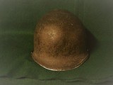 WW2 Helmet with Liner Frt seam Fixed Bale Chin Strap Lt Bar 327th Glider Inf Rgt - 1 of 16