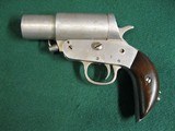 WWI WWII Unmarked British German Developmental Signal Flare Gun with Shoulder Stock Attachment