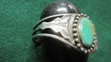 Vintage Southwestern Bracelet Cuff Silver & Turquoise - 5 of 9