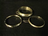 3 Sterling Bangle Bracelet 80.2 grams - 1 of 13