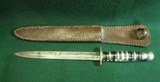 WWII US Theater Made Fighting Knife Dagger & Scabbard