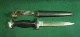 WWII Era Black Panther Solingen Germany #064 Black Boot Knife Dagger