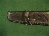 Scabbard Rifle Shotgun Western Saddle Carved  - 4 of 13