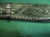 Scabbard Rifle Shotgun Western Saddle Carved  - 11 of 13