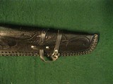 Scabbard Rifle Shotgun Western Saddle Carved  - 7 of 13