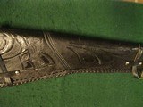 Scabbard Rifle Shotgun Western Saddle Carved  - 6 of 13