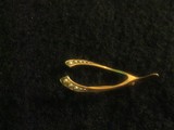 10K Gold Wishbone Pin Brooch Vintage - 1 of 6