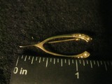 10K Gold Wishbone Pin Brooch Vintage - 5 of 6