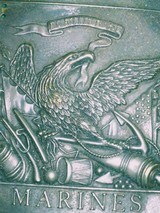 Brass Model 1812 US Marines Shako Hat Plate Badge Emblem - 3 of 5