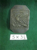 Brass Model 1812 US Marines Shako Hat Plate Badge Emblem - 5 of 5