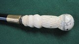 Antique Scrimshaw Walking Cane Stick - 8 of 16