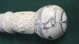 Antique Scrimshaw Walking Cane Stick - 5 of 16