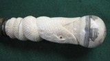Antique Scrimshaw Walking Cane Stick - 10 of 16
