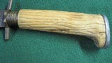 English Antique Antler Handled Fixed Blade Knife - 6 of 13