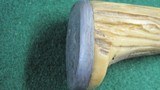 English Antique Antler Handled Fixed Blade Knife - 4 of 13
