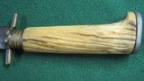 English Antique Antler Handled Fixed Blade Knife - 7 of 13