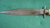 English Antique Antler Handled Fixed Blade Knife - 2 of 13