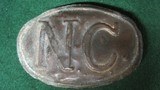 CIVIL WAR CONFEDERATE N.C. North Carolina Plate Buckle - 1 of 2