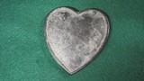 Large Civil War Spanish American War Western Cowboy Heart Shaped Brass Belt Buckle