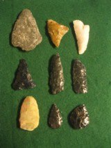 Lot Native American Indian Arrowheads