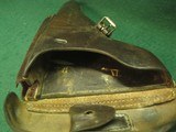 ORIGINAL WWII GERMAN LUGER P08 BROWN HARD SHELL PISTOL HOLSTER 1939 # 1 - 6 of 10