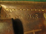 Original WW2 Captured German Army Brown Leather Holster for P38 1943 #4 - 6 of 13