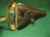 ORIGINAL WWII GERMAN LUFTWAFFE LUGER P08 PISTOL BROWN HARD SHELL HOLSTER 1934 #5 - 10 of 14
