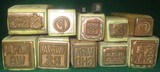 Set of 12 M1 Garand M1 Carbine Stock Cartouche Stamps