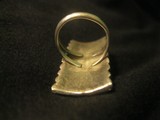 Large Southwestern Turquoise & Silver Womans Ring - 4 of 6