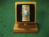 Large Southwestern Turquoise & Silver Womans Ring - 2 of 6
