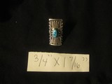 Large Southwestern Turquoise & Silver Womans Ring - 6 of 6