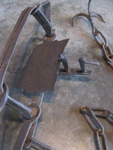 Antique Bear Trap with Chain & Hook - 8 of 11