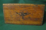 WWI 30cal Machine Gun WOOD Dovetail Ammo Box Aerial Airplane Marked - 3 of 17