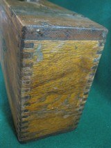 WWI 30cal Machine Gun WOOD Dovetail Ammo Box Aerial Airplane Marked - 15 of 17