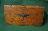 WWI 30cal Machine Gun WOOD Dovetail Ammo Box Aerial Airplane Marked - 1 of 17
