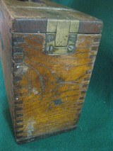 WWI 30cal Machine Gun WOOD Dovetail Ammo Box Aerial Airplane Marked - 14 of 17