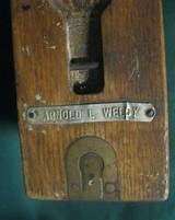 WWI 30cal Machine Gun WOOD Dovetail Ammo Box Aerial Airplane Marked - 6 of 17