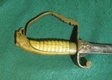 AMERICAN EAGLE HEAD INFANTRY OFFICER’S SWORD 1820s - 6 of 14
