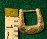 WESTERN STERLING SILVER & GOLD BELT BUCKLE - 8 of 8