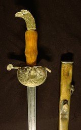 Early U.S. 1840’s Eagle Head Sword & Scabbard - 1 of 10