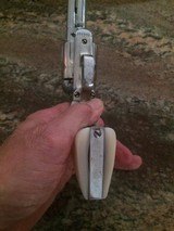 Colt SAA single action .45 nickel with pearl grips fine condition - 14 of 15