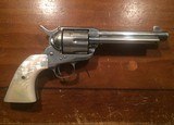 Colt SAA single action .45 nickel with pearl grips fine condition - 3 of 15