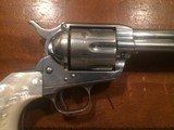Colt SAA single action .45 nickel with pearl grips fine condition - 7 of 15