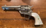 Colt single action SAA 4 3/4 six shooter 44-40 1883 engraved - 1 of 14