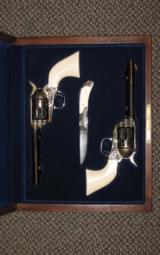 COLT CONSECUTIVE S/N SAA ENGRAVED .45 LC REVOLVERS BY RON NOTT - 1 of 6