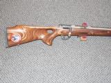 SAVAGE MODEL 93 BTVS RIFLE IN .22 MAGNUM WITH THUMBHOLE LAMINATED STOCK - 6 of 7