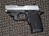 SIG SAUER P-938 TWO-TONE 9 MM PISTOL WITH CRIMSON TRACE LASER AND NIGHTSIGHTS - 1 of 4