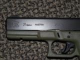 GLOCK .45 ACP MODEL 21 IN OD GREEN WITH "SNAKE EYES" SIGHTS - 2 of 5